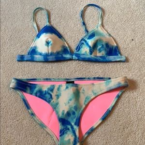 Tie-dye blue Triangl two piece swimsuit